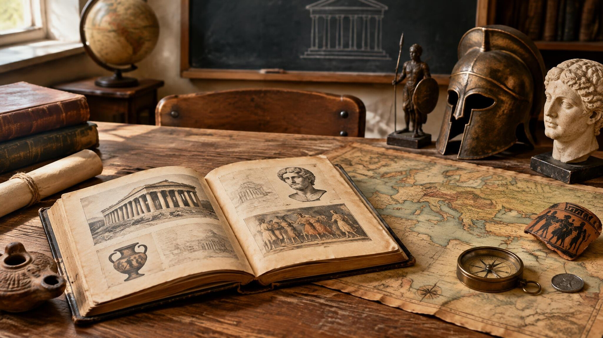 ancient history book open