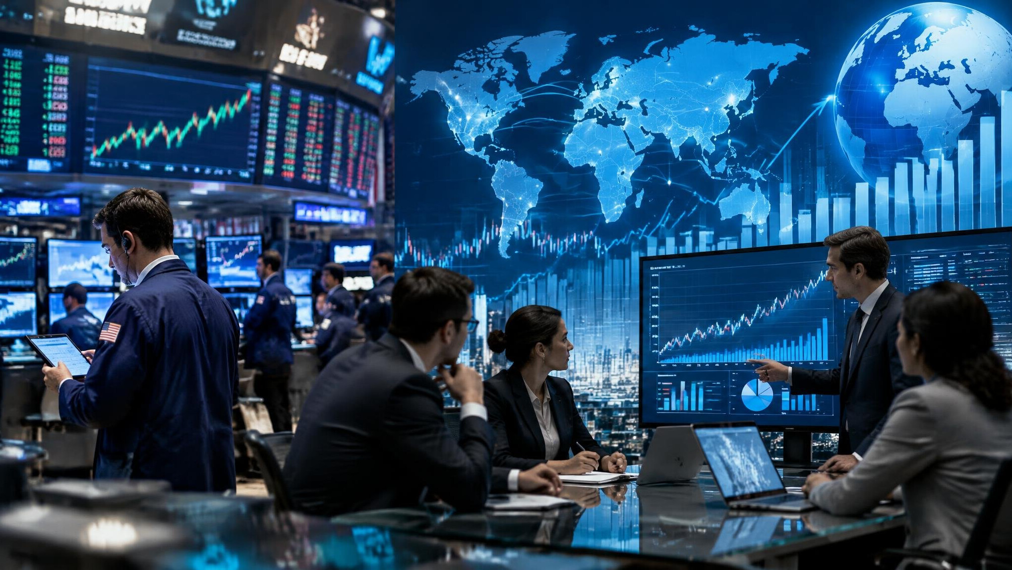 stock market trading floor
