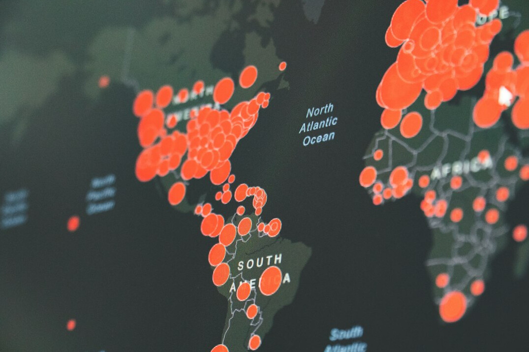 world map with economic data