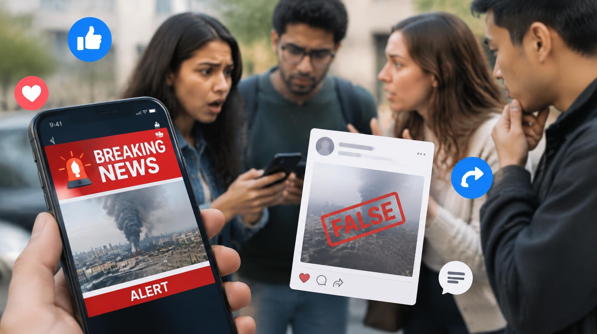 breaking news alert on phone